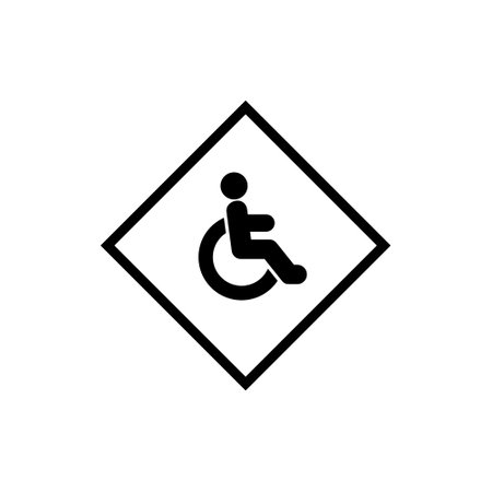 Wheelchair Handicap Symbol Iconのイラスト素材