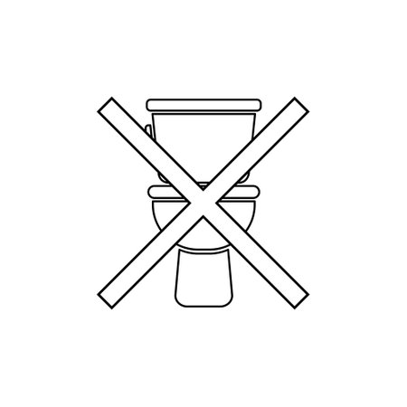 Do not litter in the toilet iconのイラスト素材