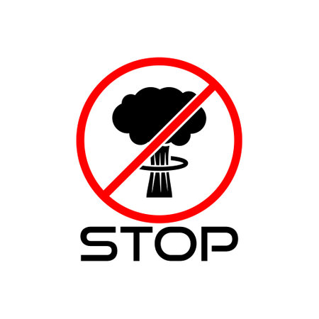 Stop nuclear war iconのイラスト素材
