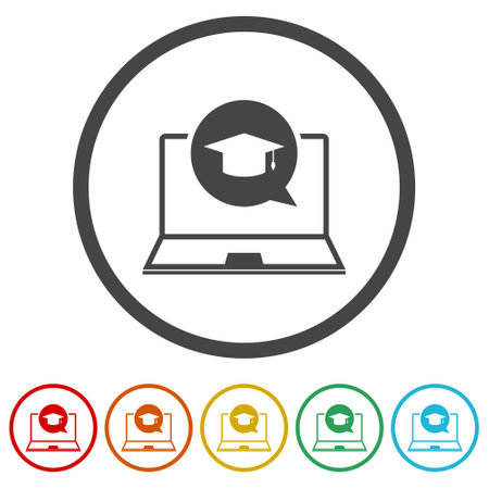 Online education iconのイラスト素材
