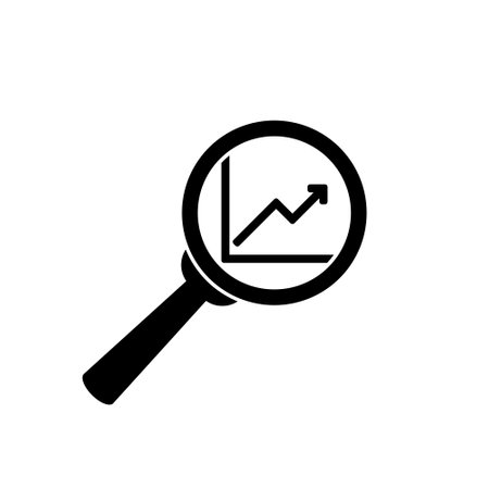 Loupe profit iconのイラスト素材