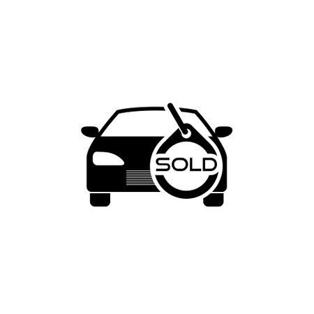 Sold car iconのイラスト素材