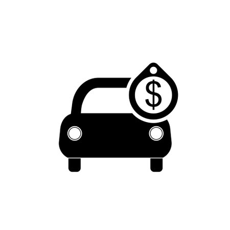 Car in price iconのイラスト素材