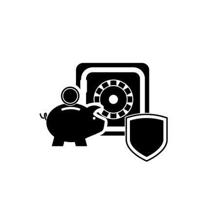 Piggy bank safe iconのイラスト素材