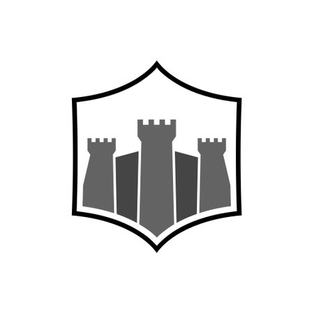Castle shield iconのイラスト素材