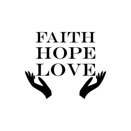 Faith, Hope, Love iconのイラスト素材