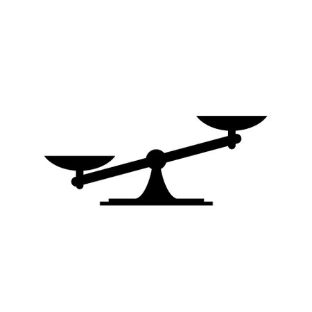 Mechanical scales balance iconのイラスト素材