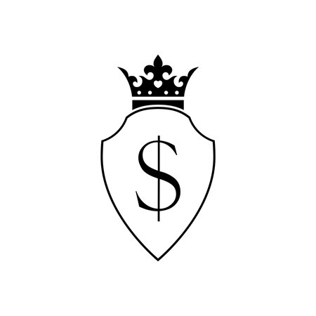 Money Dollar Symbol Shield iconのイラスト素材