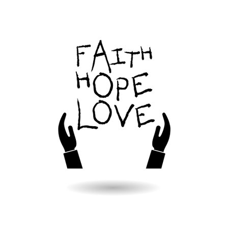 Faith, Hope, Love icon shadowのイラスト素材