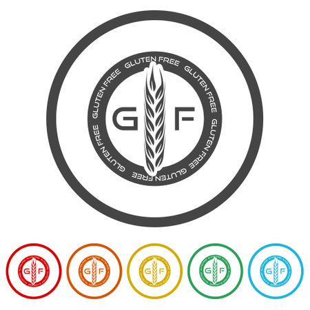 Gluten free ring iconのイラスト素材