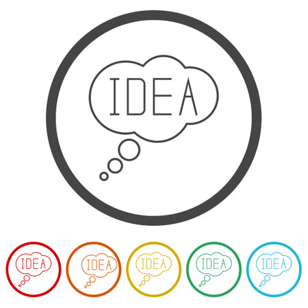 Idea Thought cloud ring iconのイラスト素材