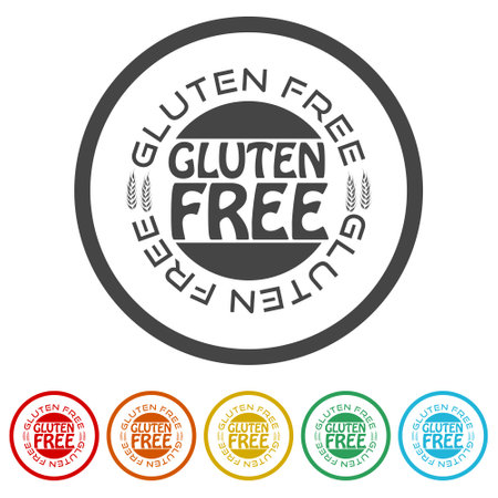 Gluten free circle ring iconのイラスト素材