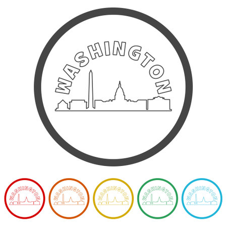 Washington circle ring iconのイラスト素材