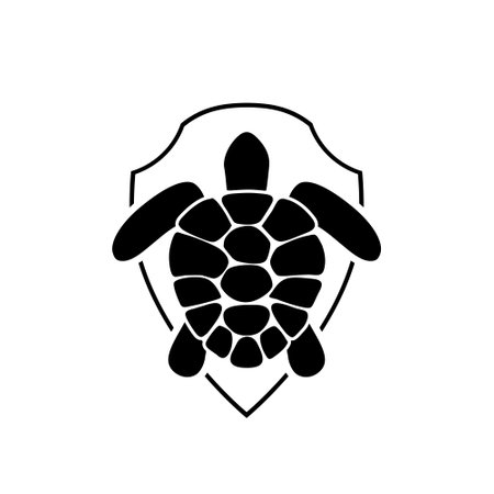 Turtle shield iconのイラスト素材