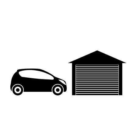 Car garage iconのイラスト素材