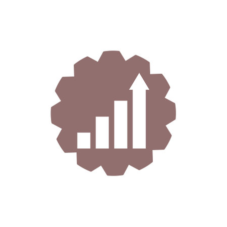 Gear with graphic chart iconのイラスト素材