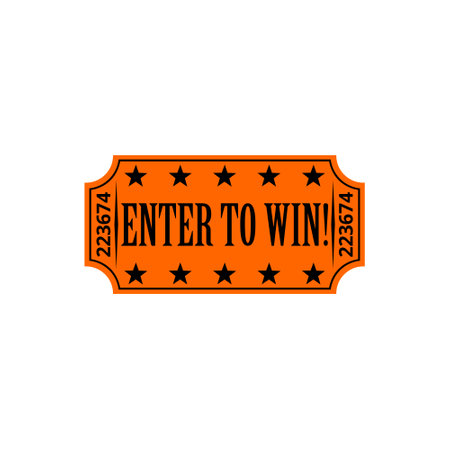 Enter to win ticket iconのイラスト素材