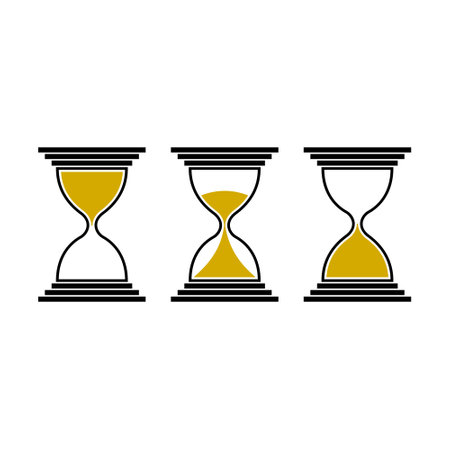 Set of sand clock icon