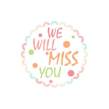 We will miss you iconのイラスト素材