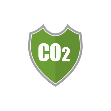 CO2 shield iconのイラスト素材