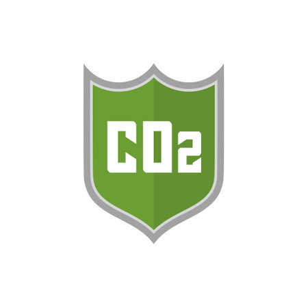 CO2 shield iconのイラスト素材