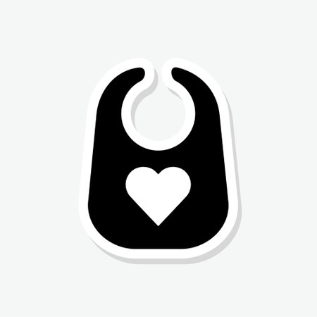 Baby bib sticker iconのイラスト素材