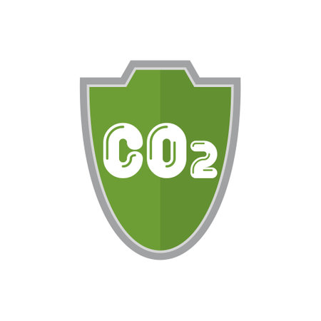 CO2 shield iconのイラスト素材