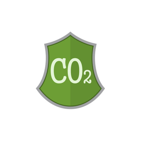 CO2 shield iconのイラスト素材