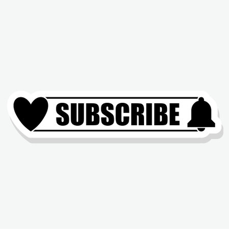 Subscribe icon stickerのイラスト素材