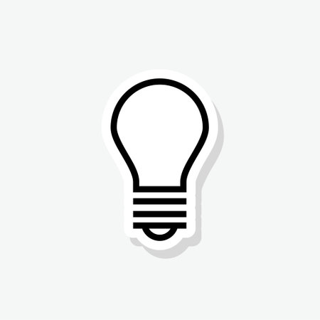 Light bulb icon stickerのイラスト素材