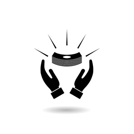 Save money shadow iconのイラスト素材