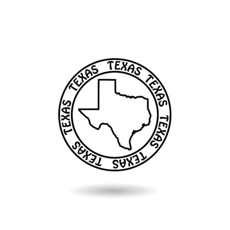 Texas sign shadow iconのイラスト素材