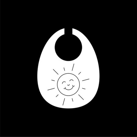 Baby bib dark iconのイラスト素材