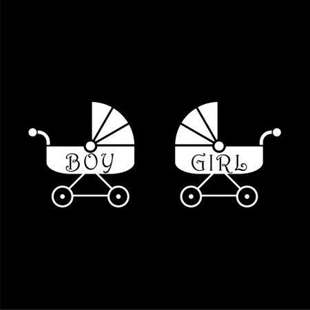 Baby stroller icon darkのイラスト素材