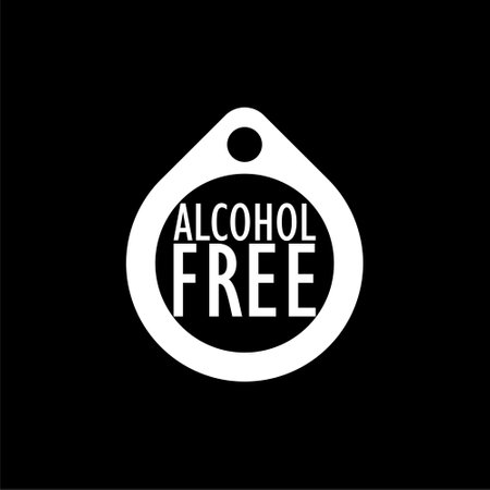 Alcohol free label icon darkのイラスト素材
