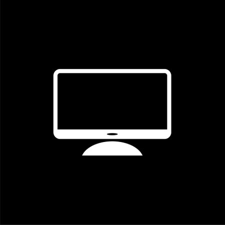 PC monitor icon darkのイラスト素材