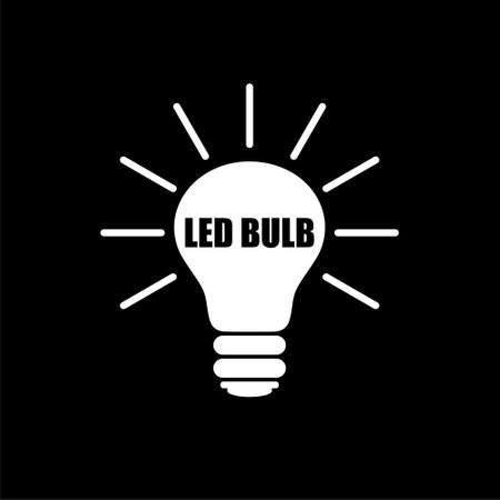 Led Light bulb icon darkのイラスト素材