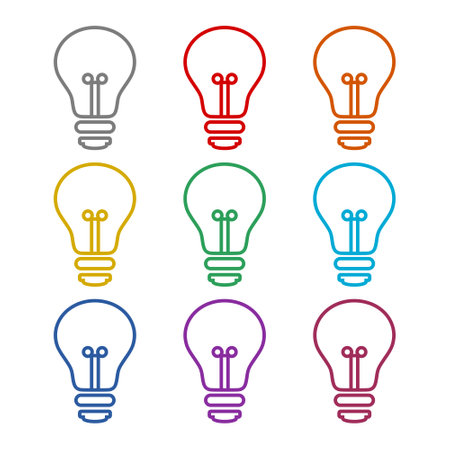 Light bulb icon colorのイラスト素材