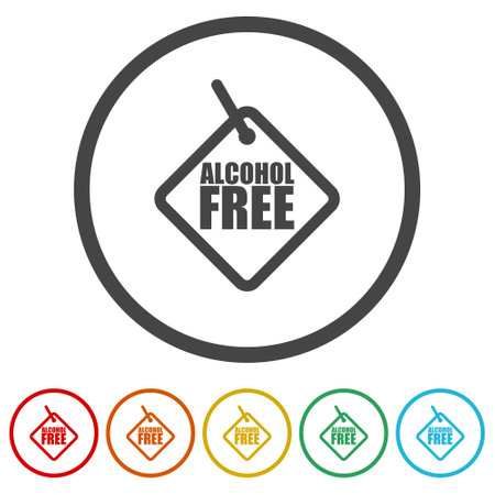 Alcohol free label icon ringのイラスト素材