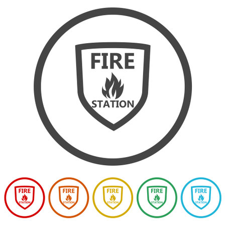 Fire station ring iconのイラスト素材