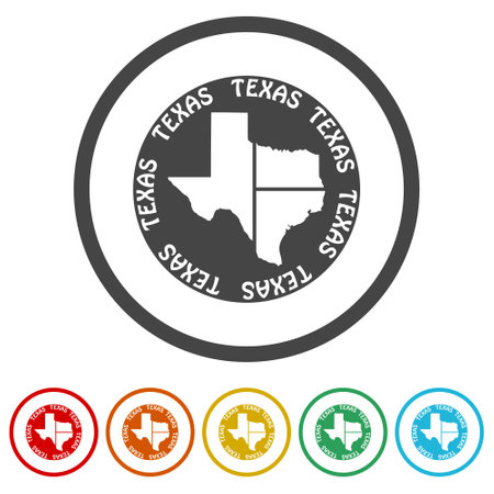Texas sign ring iconのイラスト素材