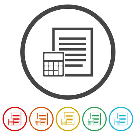 Tax calculator ring iconのイラスト素材