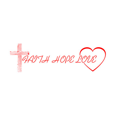 Faith hope love iconのイラスト素材