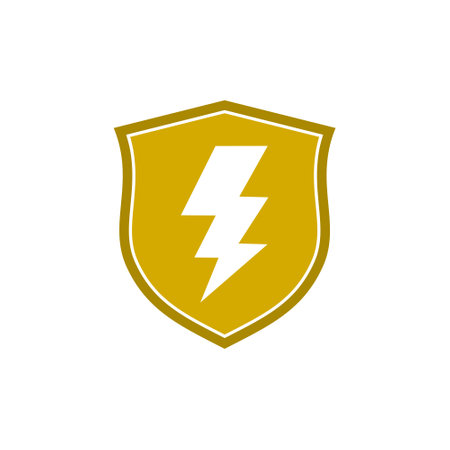 Electric shield iconのイラスト素材