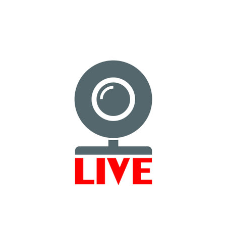 Web cam live iconのイラスト素材