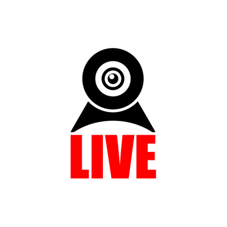 Web cam live iconのイラスト素材