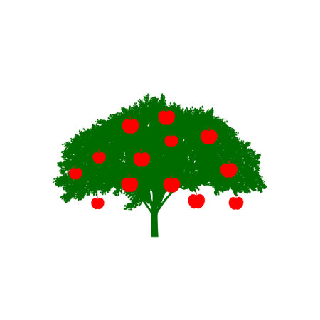 Apple tree iconのイラスト素材