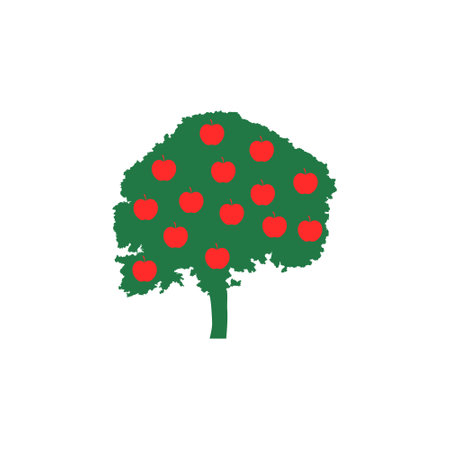 Apple tree iconのイラスト素材