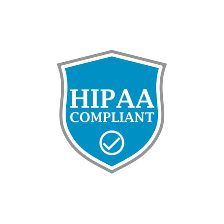 HIPAA compliance shield iconのイラスト素材