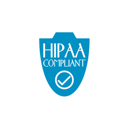 HIPAA compliance shield iconのイラスト素材